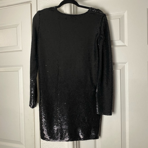 IRO Nobila Black Sequin Cocktail Dress Size 38 / 6 - Picture 12 of 15
